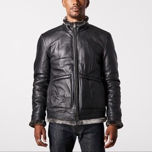 Threads of Apollo shearling leather jacket